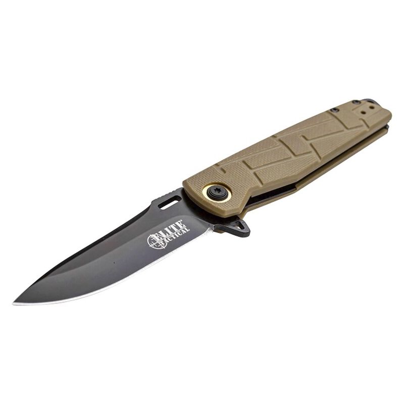 Elite Tactical Assisted Tan Knife, , large image number 1